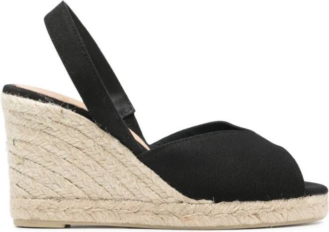 Castañer Brisa 90mm organic cotton espadrilles Black