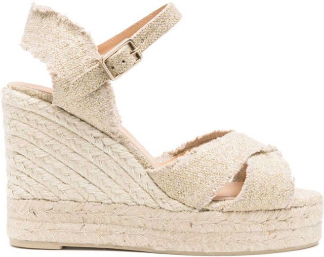 Castañer Bromelia 110mm wedge espadrilles Gold