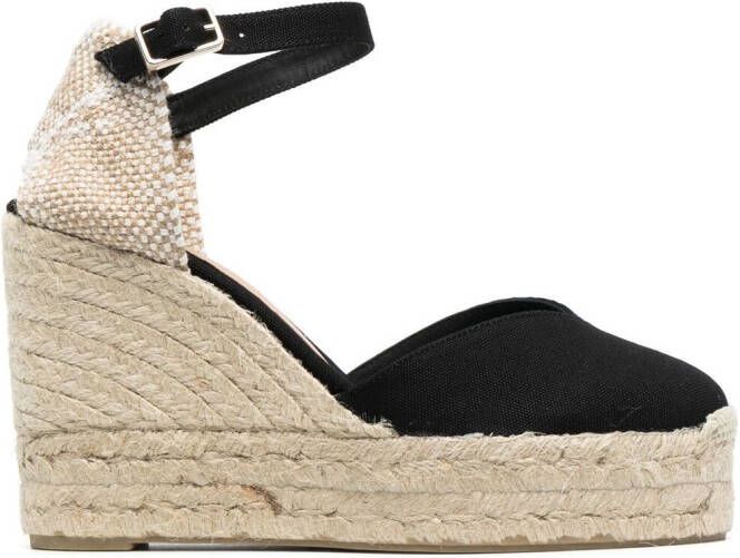 Castañer 100mm buckle-fastening platform espadrilles Black