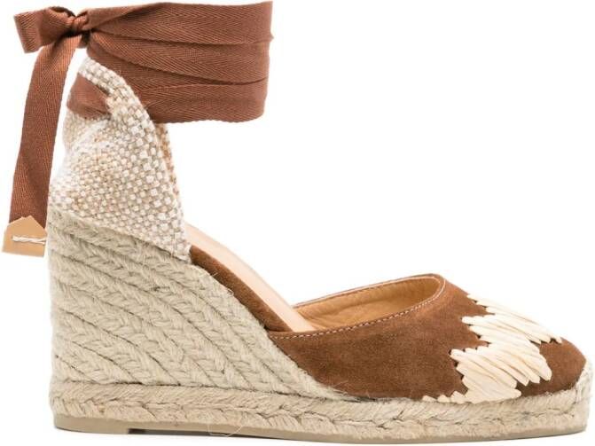Castañer Cande 100mm wedge espadrilles Brown