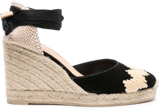 Castañer Cande 110mm wedge espadrilles Black