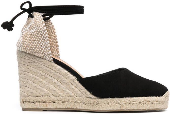 Castañer 95mm Carina suede espadrilles Black