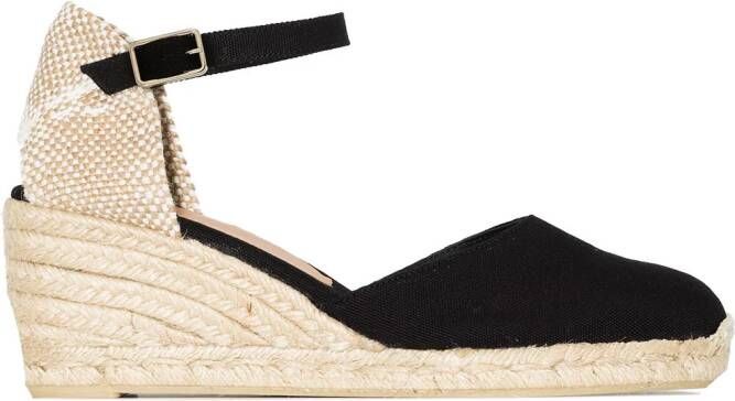 Castañer Carol 60mm wedge espadrilles Black