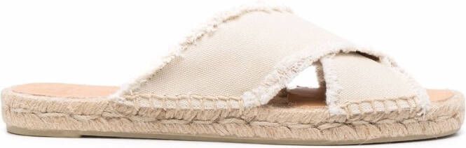 Castañer crossover-strap flat espadrilles White