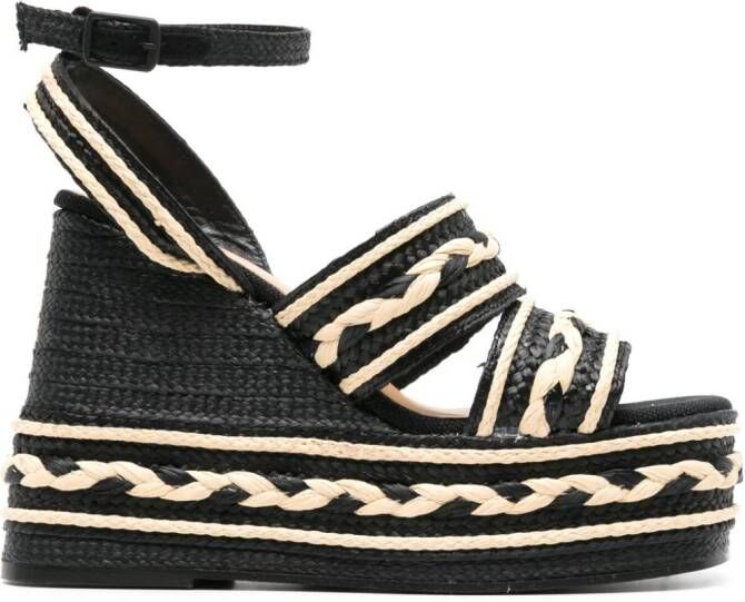 Castañer Fermina 198 145mm wedge espadrilles Black