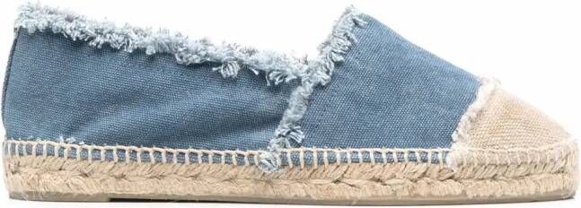 Castañer frayed detail espadrilles Blue