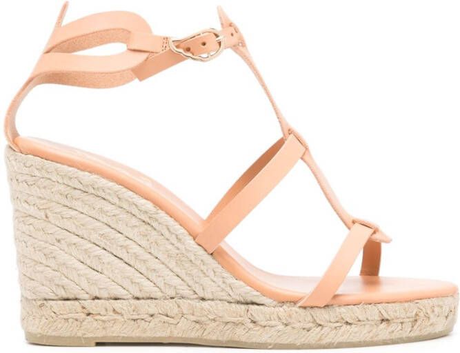 Castañer leather wedge espadrilles Neutrals