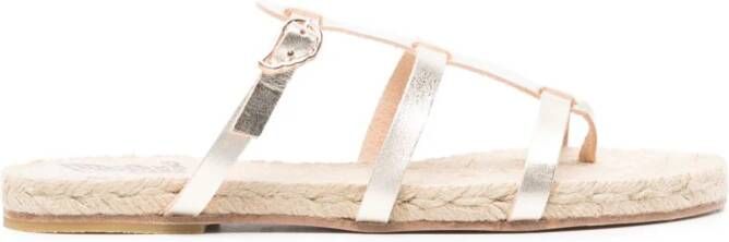 Castañer Milos flat sandals Gold