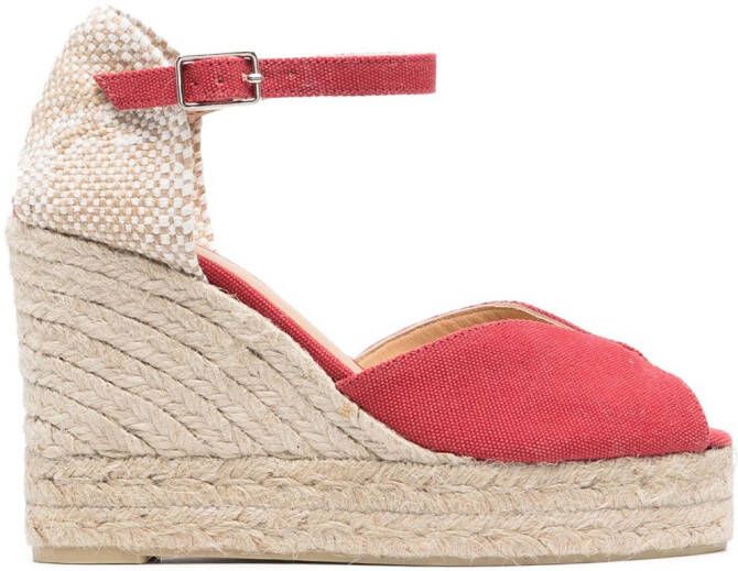 Castañer 110mm Bianca wedge espadrilles Red