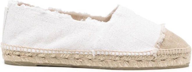 Castañer raw-cut contrast-toe espadrilles White