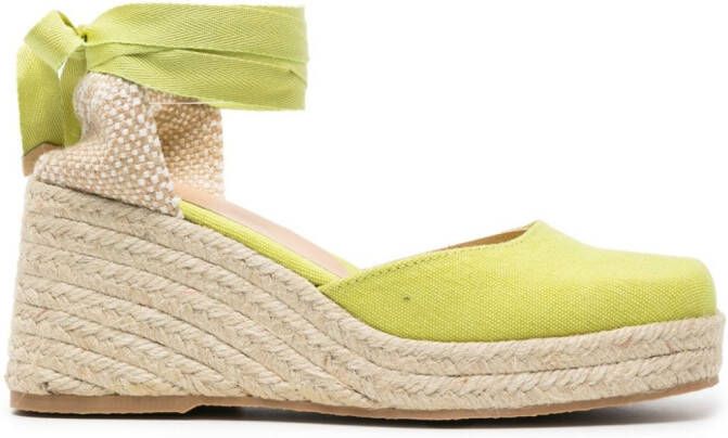 Castañer Tina 60mm wedge espadrilles Green