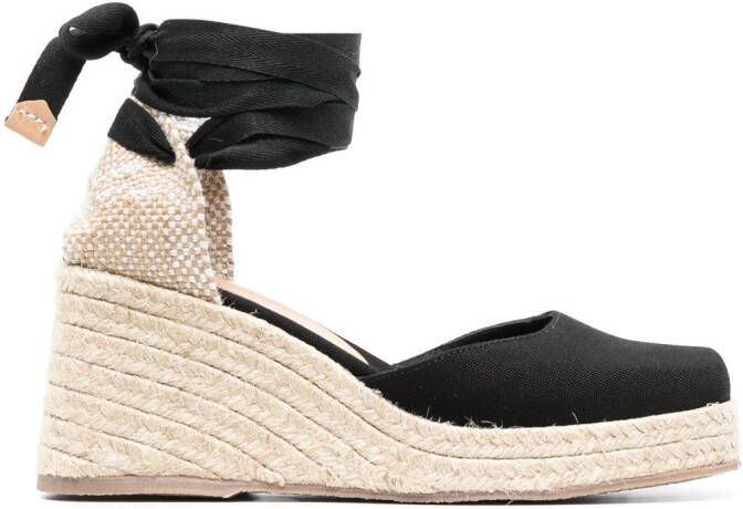 Castañer Tina 85mm wedge espadrilles Black