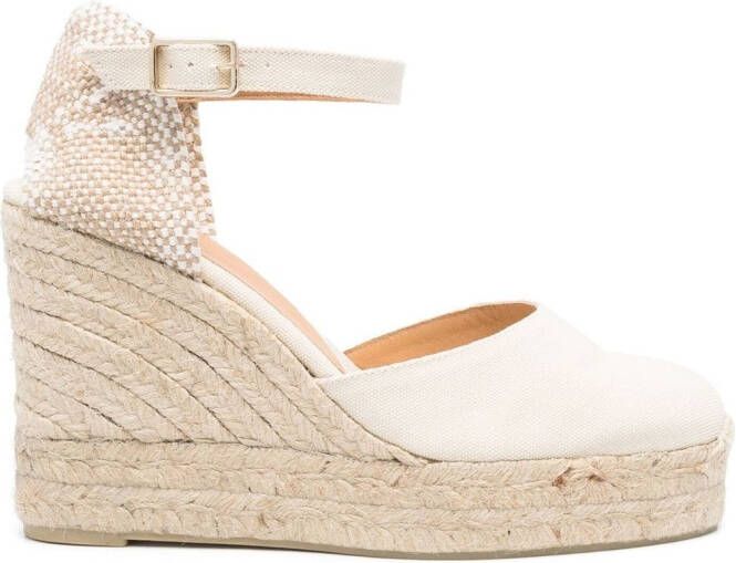 Castañer woven wedge-heel espadrilles Neutrals