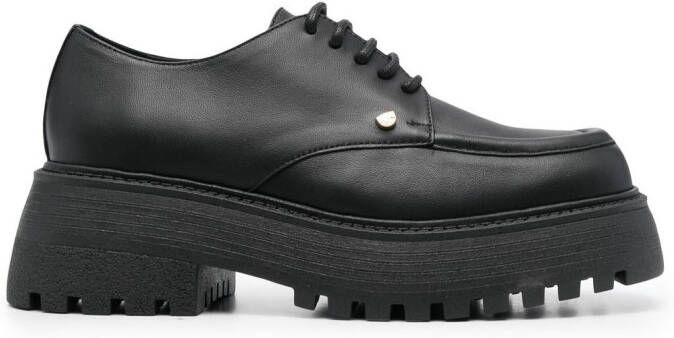 Chiara Ferragni chunky lace-up loafers Black