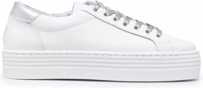 Chiara Ferragni star-patch lace-up sneakers White