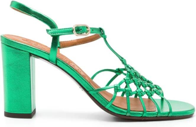 Chie Mihara Bassi 75mm leather sandals Green