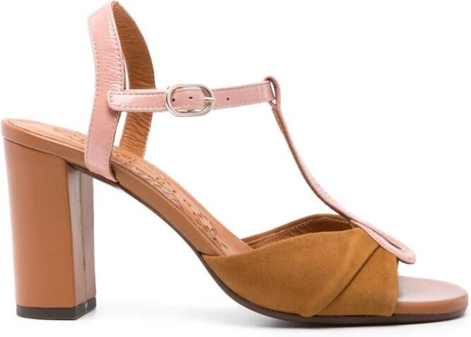 Chie Mihara Biagio90mm leather sandals Brown