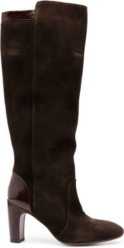 Chie Mihara Eryan 90mm suede boots Brown