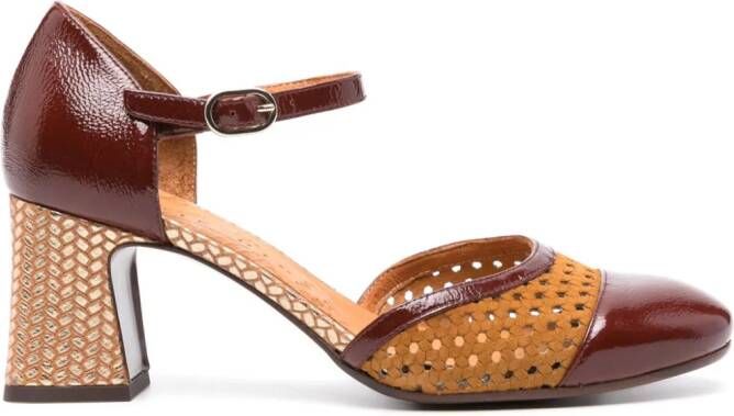 Chie Mihara Fiza 70mm leather pumps Red