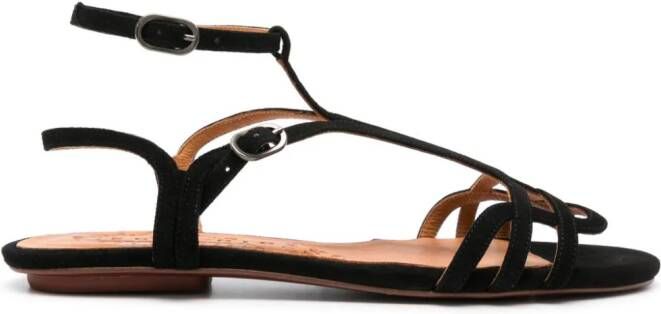 Chie Mihara strappy suede sandals Black