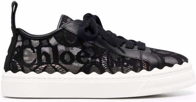 Chloé Lauren lace low-top sneakers Black