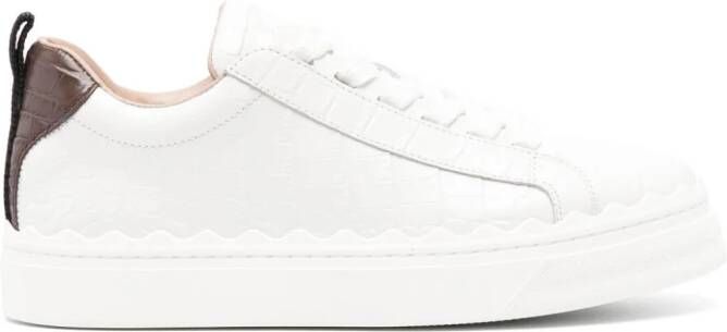 Chloé Lauren logo pull-tab sneakers White