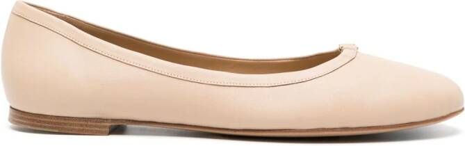 Chloé Marci leather ballerina shoes Neutrals
