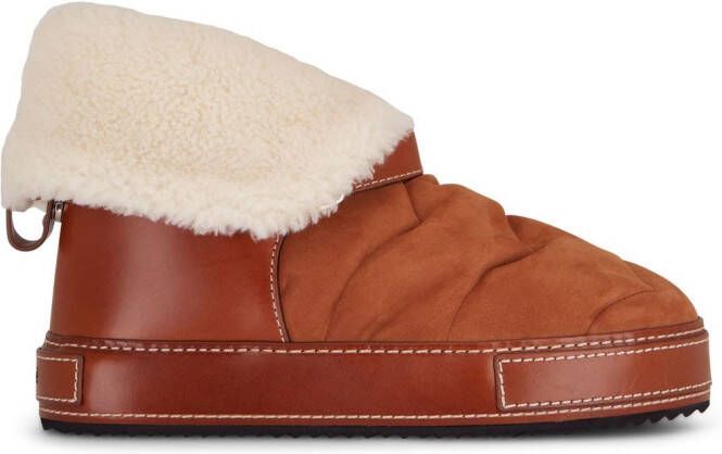 Chloé Maxie shearling boots Brown