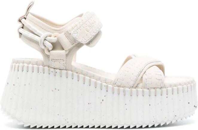 Chloé Nama 85mm platform sandals Neutrals