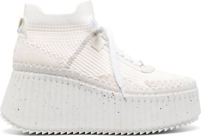 Chloé Nama platform-wedge sneakers White