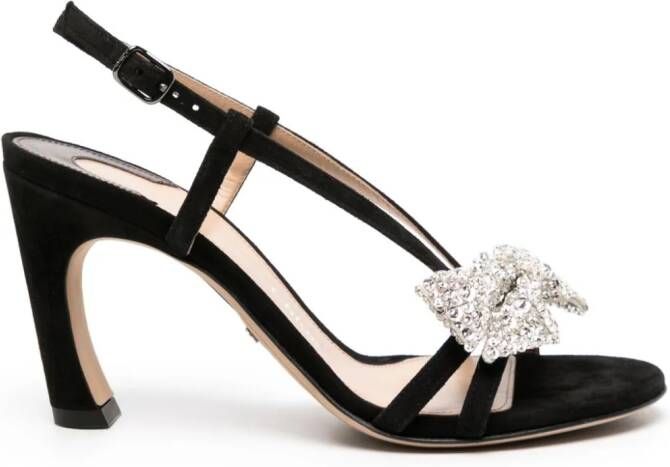 Chloé Oli 90mm bead-embellished sandals Black