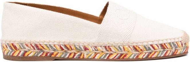 Chloé Piia logo-print flat espadrilles Neutrals