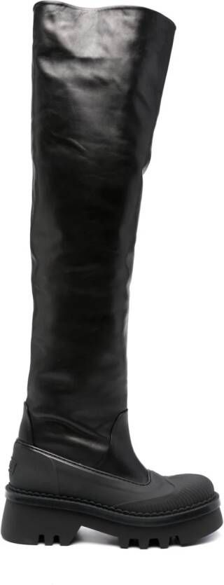 Chloé Raina 50mm thigh-high leather boots Black