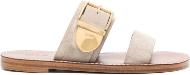Chloé Rebecca flat sandals Neutrals
