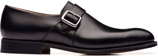 Church's almond-toe monk shoes Black