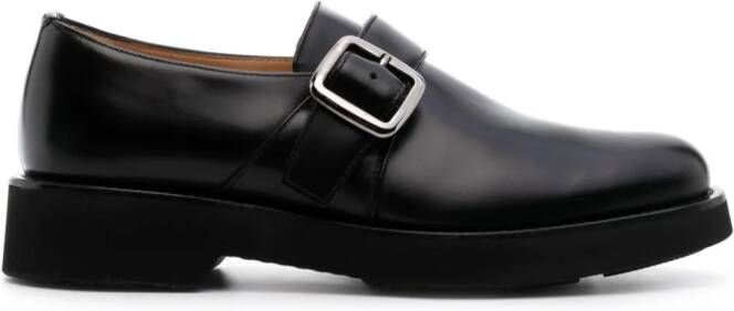 Church's buckled polished-leather loafers Black