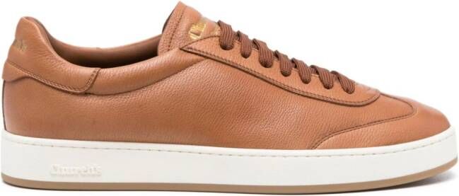 Church's logo-debossed leather sneakers Brown