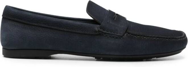 Church's pebbled-leather loafers Blue