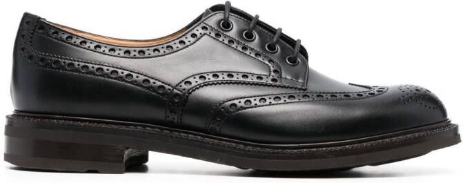 Church's polished calf leather brogues Black