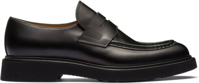 Church's seam-detail leather loafers Black