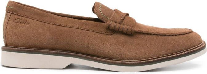 Clarks Atticus LTSlip suede loafers Brown