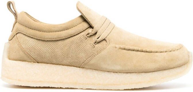 Clarks lace-up suede loafers Neutrals