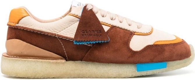 Clarks Originals colour-block panelled low-top sneakers Neutrals