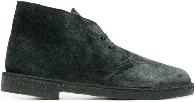 Clarks Originals lace-up suede boots Green