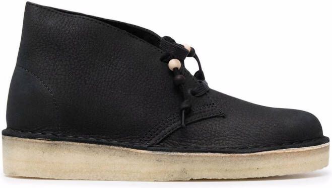 Clarks Originals Nubuck leather lace-up ankle boots Black