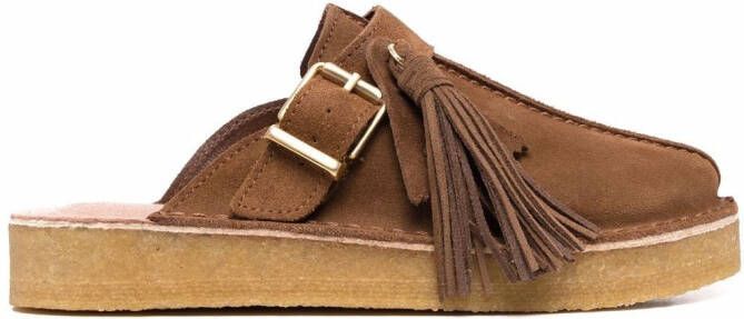 Clarks Originals slip-on suede mules Brown