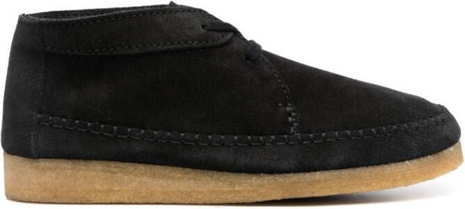 Clarks Originals stitch-detail suede boots Black