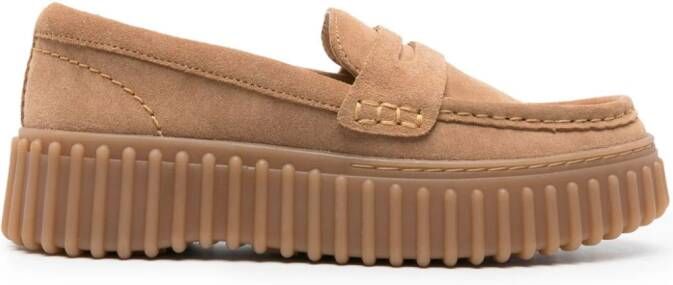 Clarks Torhill Penny flatform loafers Brown