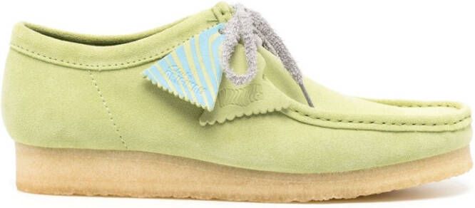 Clarks Wallabee suede boat shoes Green