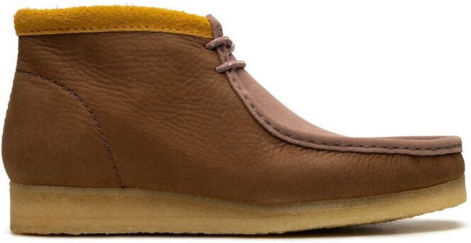 Clarks Wallabee nubuck-leather boots Brown